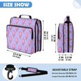 thumbnail image 3 of Zipper Binder with Shoulder Strap 2 inch 3 Ring Waterproof File Folder Organizer Bag 500 Sheet Melting Ice Popsicle Pattern, 3 of 8
