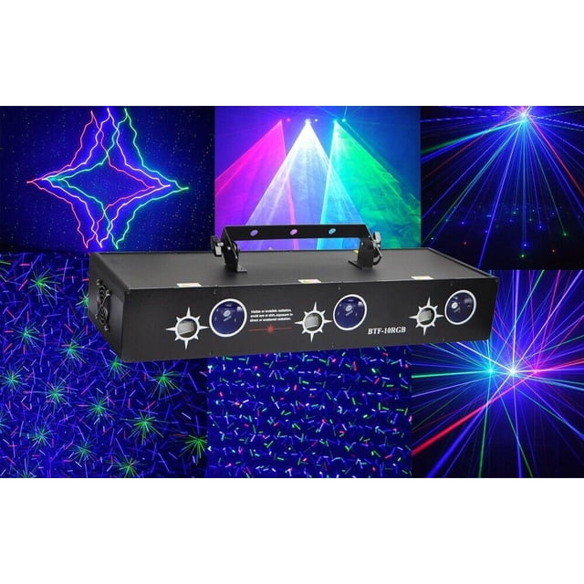 Jacmui 830mw RGB Laser Beam Bar Stage Light 4in1 Multi Effects DJ Lighting