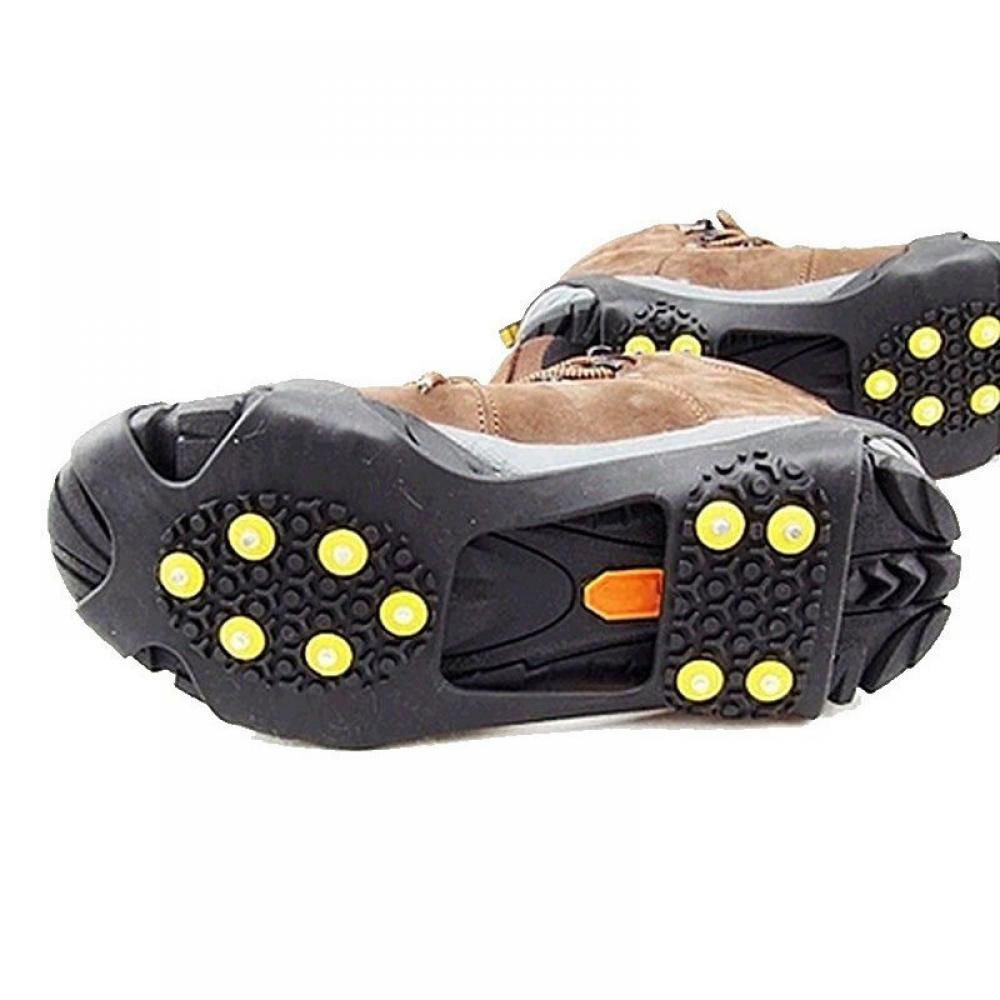2Pcs Non-Slip Shoe Cover,Ice Snow Grippers, Over Shoe Boot Traction Cleat Rubber Spikes Mountaineering Non-Slip Shoe Cover 10-Stud Slip-on Stretch Footwear - image 3 of 6