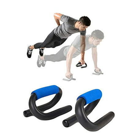 Steel Push up Bars - Muscle Pushup Stands S Shape with Foam Padded Grips for Muscle Ups, Pull Ups & Strength (Best Exercises For Push Ups)