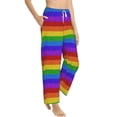 thumbnail image 6 of Salouo Colorful Glitter Rainbow Print Women's Pajama Pants Casual Loose Sweatpants PJs Flowy Pants Drawstring Palazzo for Women Wide Leg Pants Lounge Pajama -XX-Large, 6 of 8