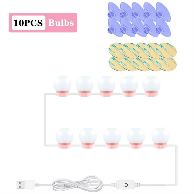 LED Makeup Mirror Light Bulb Hollywood Lamps 2/6/10/14 Bulbs 12V Stepless Dimmable Touch Control DIY Lighting For Dressing Table ,Widely Use