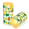 thumbnail image 3 of Clover and Beer Pattern Flameless Candles 2 PCS with Remote Realistic Moving Flame LED Tapered Pillar Set for Home Decor, 3 of 7