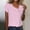 Pink, variant on Womens Tops Summer Cotton Workout Shirts Women Loose Fit Womens Blouses Casual Women Tops Short Sleeve my items saved for later