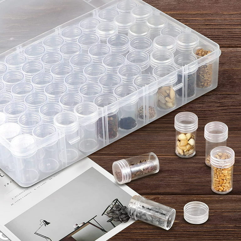60 Slots Plastic Seed Storage Box, Seed Storage Organizer with