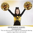 thumbnail image 6 of 3 Pcs Cheerleading Pom Poms and Large Cheerleader Hair Bow Metallic Cheer Supplies for Team Spirit Sports Dance Cheering, 6 of 6