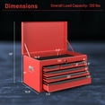 thumbnail image 3 of Gymax 24'' Tool Chest Case Steel Tool Box w/ 6 Drawers Top Storage Automatic Lock Red, 3 of 10