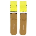 thumbnail image 3 of SpongeBob Socks Nickelodeon SpongeBob SquarePants Men's Character 3D Felt Tie Knit Mid Calf Crew Sock Shoe Size 6-12, 3 of 6