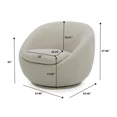 thumbnail image 2 of Better Homes & Gardens Mira Swivel Chair, Linen, 2 of 6