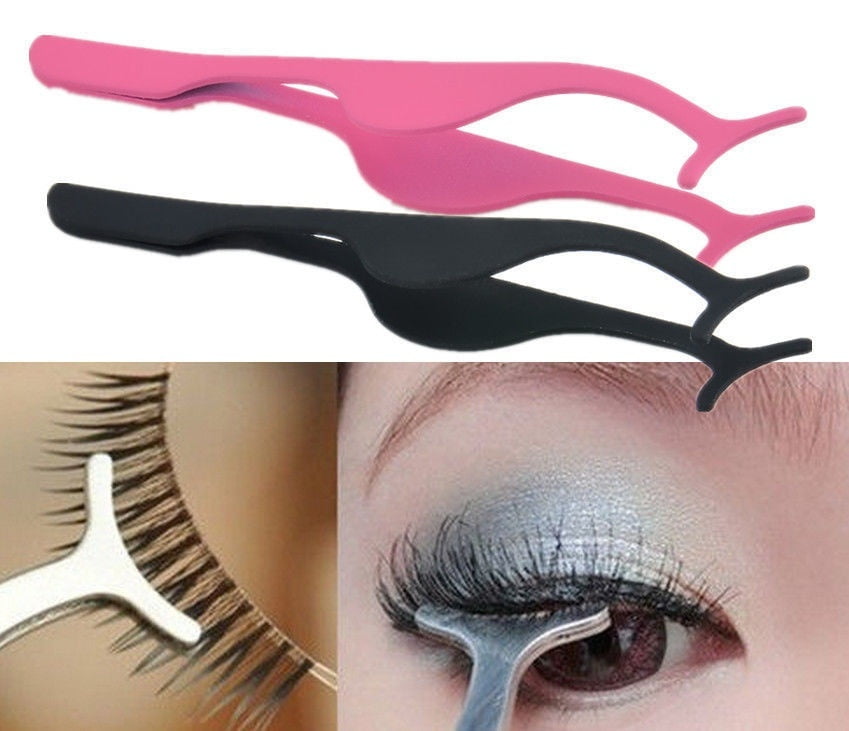 Fashion False Eyelash Fake Eye Lash Applicator Clip Makeup Tweezer ...