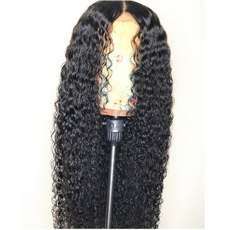 AISOM Malaysian Water Wave Human Hair Lace Front Wigs Pre plucked Hairline with Baby Hair,