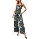 thumbnail image 2 of Sunloudy - Mono informal con cuello cuadrado para mujer, a la moda, color sólido/estampado, sin mangas, con pernera ancha Sunloudy  S, M, L, XL, 2 of 9
