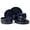 Starry Blue, variant on Onader 8-Piece Stoneware Dinnerware Set, Striped Reactive Glaze Plates and Bowls Sets for Restaurant, Blackish Green
