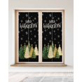 thumbnail image 2 of Black Christmas Window Privacy Film Stained Glass Window Film Decorative Windows Cover Static Windows Cling for Glass Door Xmas Tree Snowflake Farmhouse Stickers for Bathroom 23.6"x59", 2 of 7