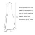 thumbnail image 2 of 2X Guitar Dust Cover Transparent Translucent Dust-Proof Waterproof Acoustic Electric Guitar Cover Protective Storage Bag, 2 of 7