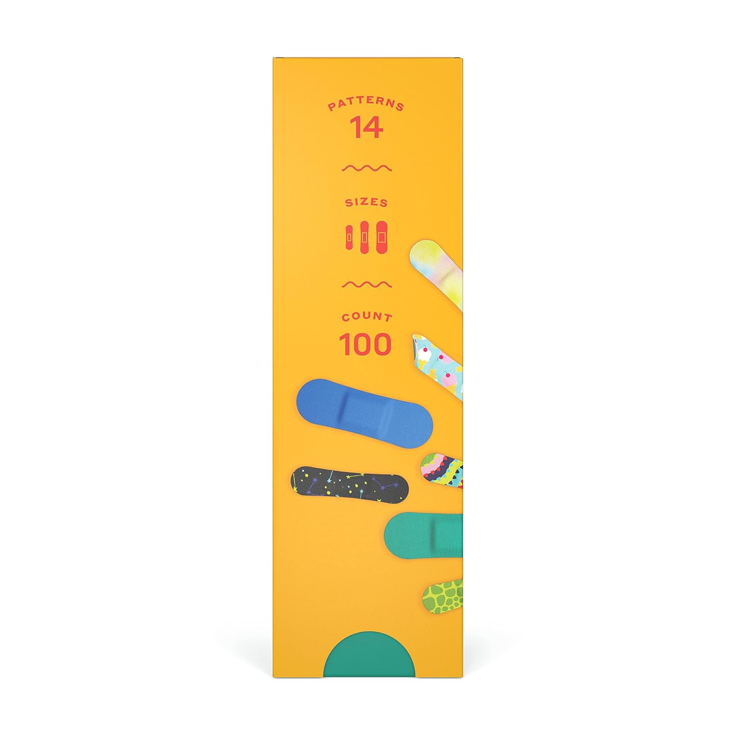 Welly Flex Fabric Bandages, Refill Pack Bravery Badges for Kids, Assorted Sizes, 100 Count