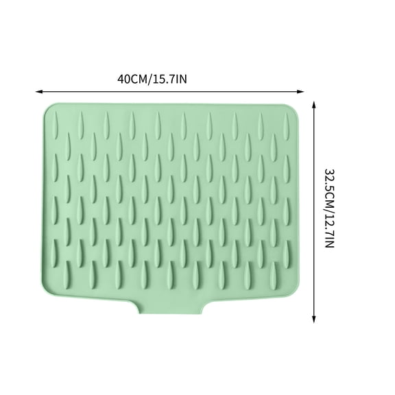 Countertop Slope Silicone Drying Mat, Fast Drainage Dish Drying Pad for Kitchen Counter Protection and Utensil Organization, Ideal for Small Spaces and Daily Use