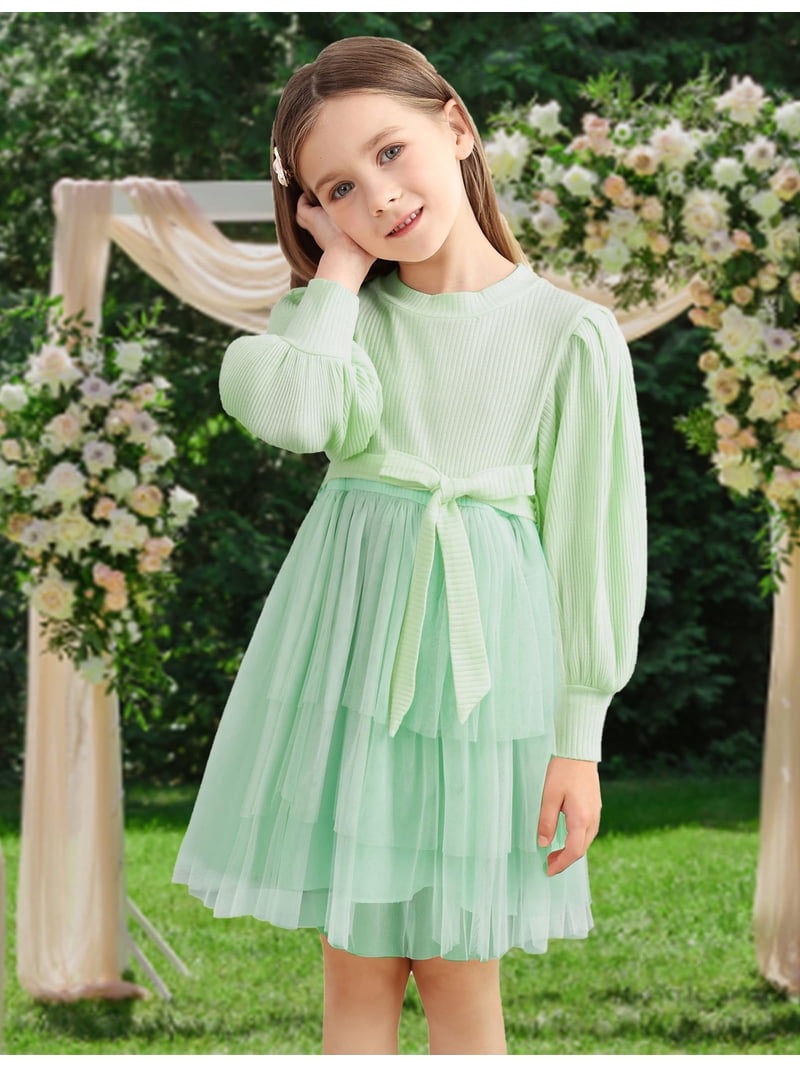 green 3t dress Green Girls Pleated Active Dress 3t-14
