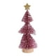 thumbnail image 1 of Mini árbol de Navidad artificial con nieve de 25 cm con base de madera, decoración navideña para mesa, fiestas, Año Nuevo y Navidad. Rojo, 1 of 8