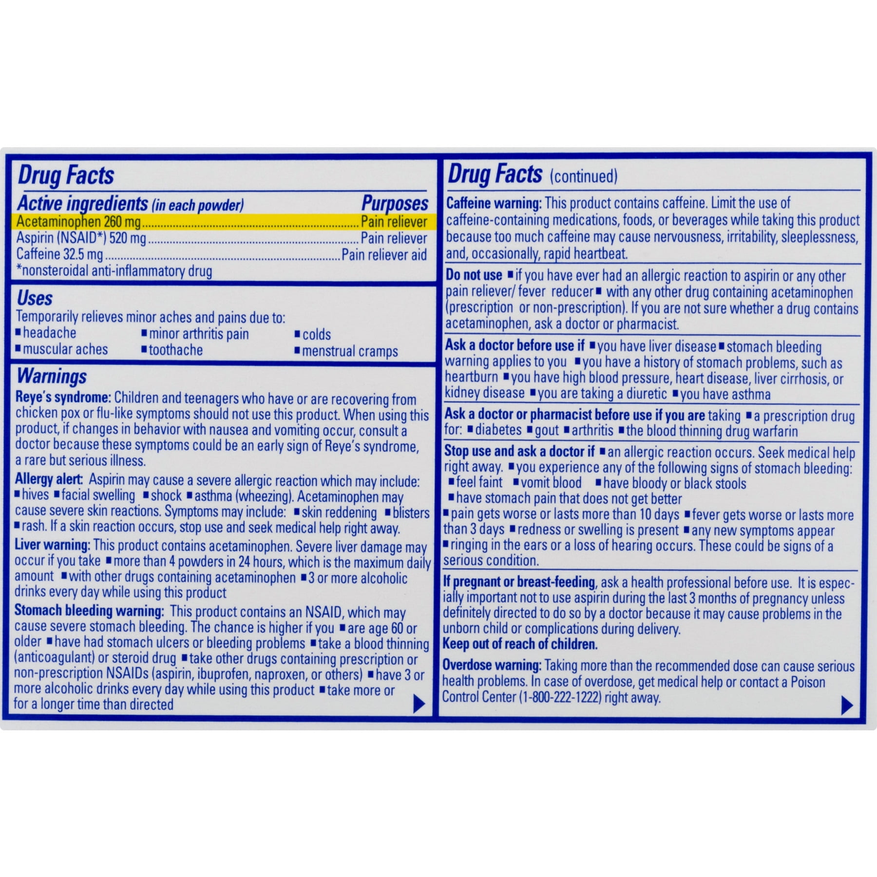 Goody's Extra Strength Headache Powders, Fast Pain Relief, 50 Count