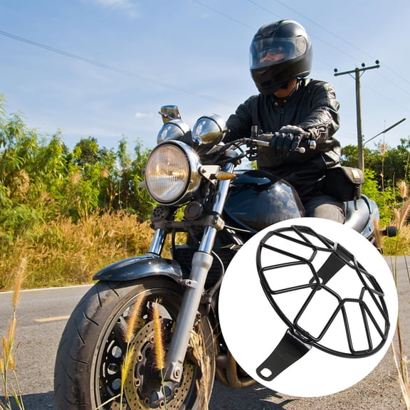 FRCOLOR Headlight Guard Motorcycle Headlight Protector Headlight Grill Cover Motorcycle Headlight Guard Motorcycle Headlight Cover Motorcycle Headlight Hood