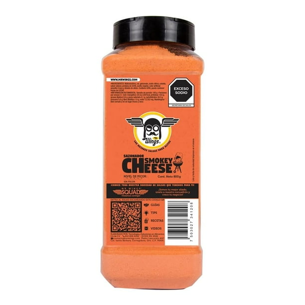 Sazonador para alitas y botanas Mr Wings En polvo sabor Smokey cheese 800 g