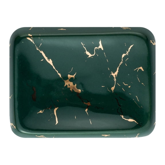 Raindrops Nordic Style Ceramic Soap Dish in Green for Bathroom Storage 1pc