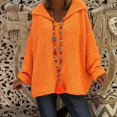 thumbnail image 2 of ManxiVoo Womens Casual Knitted Pullover Top with Hood Comfortable Loose Fit Sweater for Everyday Fall Fashion 2025 S Size Orange, 2 of 6