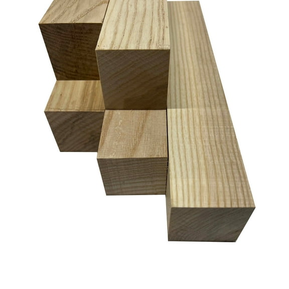 Turning Blanks Combo 2" x 2" (5 Piece ) - White Ash | Turning Wood Blanks