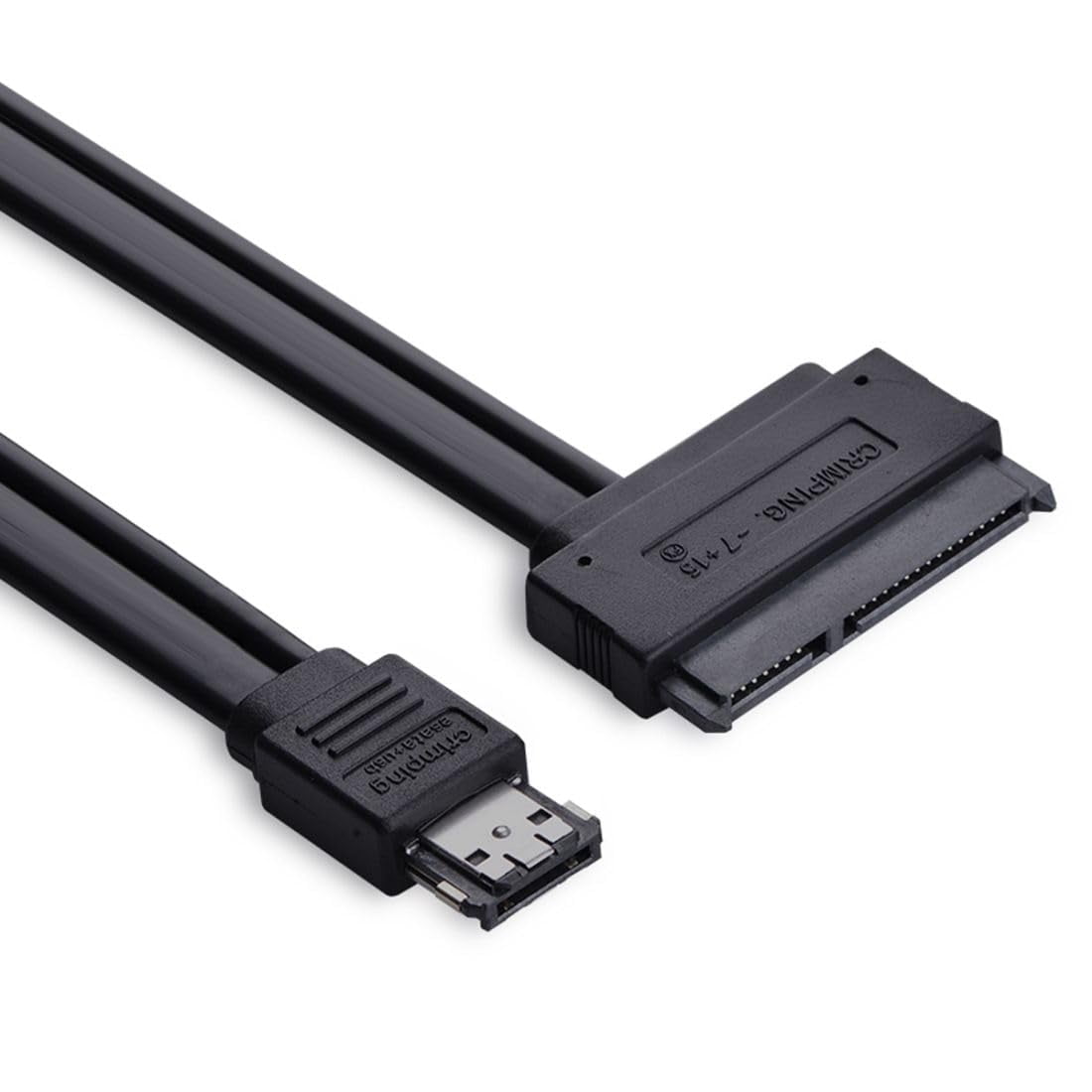 HRTGFD-Power eSATA Cable,Power eSATA to SATA 22Pin Data Transfer Extension Cable Support 5V/12V Power for 2.5"/3.5" Hard Disk Drive 50cm