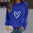 thumbnail image 2 of Dyegold Crew Neck Sweatshirts Women Online Shopping Oversized Shirts Graphic Fleece Western Plus Size Hoodie Comfy Heart Printed Sweatshirt Casual Ladies Sweater Workout Winter Teen Girls Tops, 2 of 4