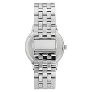 Armitron Mens Silver-Tone Wristwatch with Blue Diamond Dial