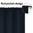thumbnail image 2 of Cortinas opacas fáciles de llevar con bolsillo para barra, 2 paneles, azul marino, 107 x 213 cm, 2 of 7