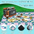 thumbnail image 5 of Boho Floral Picnic Blanket Waterproof Foldable Extra Large Picnic Mat Beach Blanket 60"x80" for Camping Beach Hiking Patio Party Outdoor Decor Gifts, 5 of 6