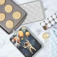 thumbnail image 5 of Yayeee Pot Holders Kitchen Heat Resistant with Pocket 7"x9.8" Cotton Oven Cooking Hot Pads, Watercolor Astronaut, 5 of 7