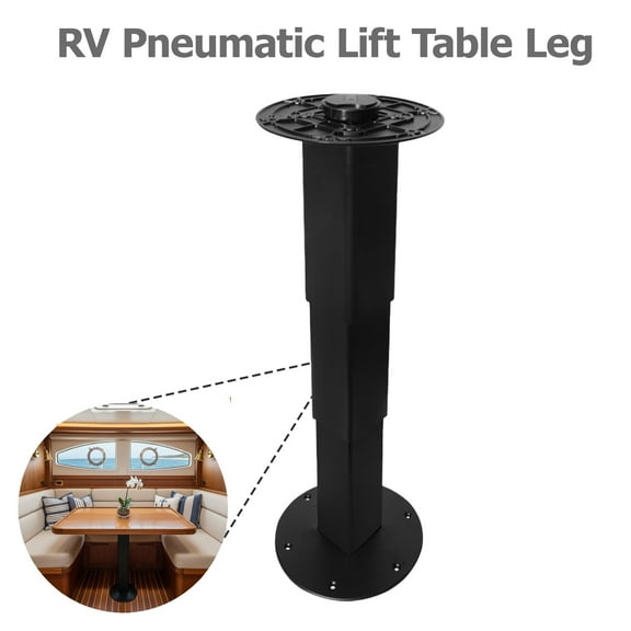 Heavy-Duty Pneumatic Lift Table Leg, Aluminum Alloy Height Adjustable from 13 to 28.7 Inches, for RV and Boats