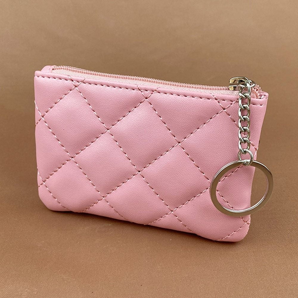 Multifunctional PU Leather with Key Ring Women Clutch Card Holder Mini
