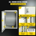 thumbnail image 6 of VEVOR Steel Electrical Box 12"x 8"x 8" Electrical Enclosure Box, Carbon Steel Hinged Junction Box, IP65 Weatherproof Metal Box, Wall-Mounted Electronic Equipment Enclosure Box with Mounting Plate, 6 of 10