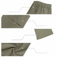 thumbnail image 7 of cfhntfmh Mens Capri Pants Casual Lightweight Elastic Waist Cargos Drawstring Beach Yoga Pants with Pockets (Army Green,X-Large), 7 of 7