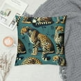 thumbnail image 2 of Fenyluxe Leopard Printed Throw Pillow Cover with Tassels Super Soft  Animal Pattern Decorative Square Cushion Case Pillowcase White, 2 of 5