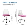 thumbnail image 6 of Shinpt Gaming Chair with Adjustable Seat Height 17.7" to 21.7", Ergonomic Gaming Chair with Durable Chair Base, Robust Gas Lift and Silent Casters, Home Chair with 250lbs Load Capacity, White, 6 of 6