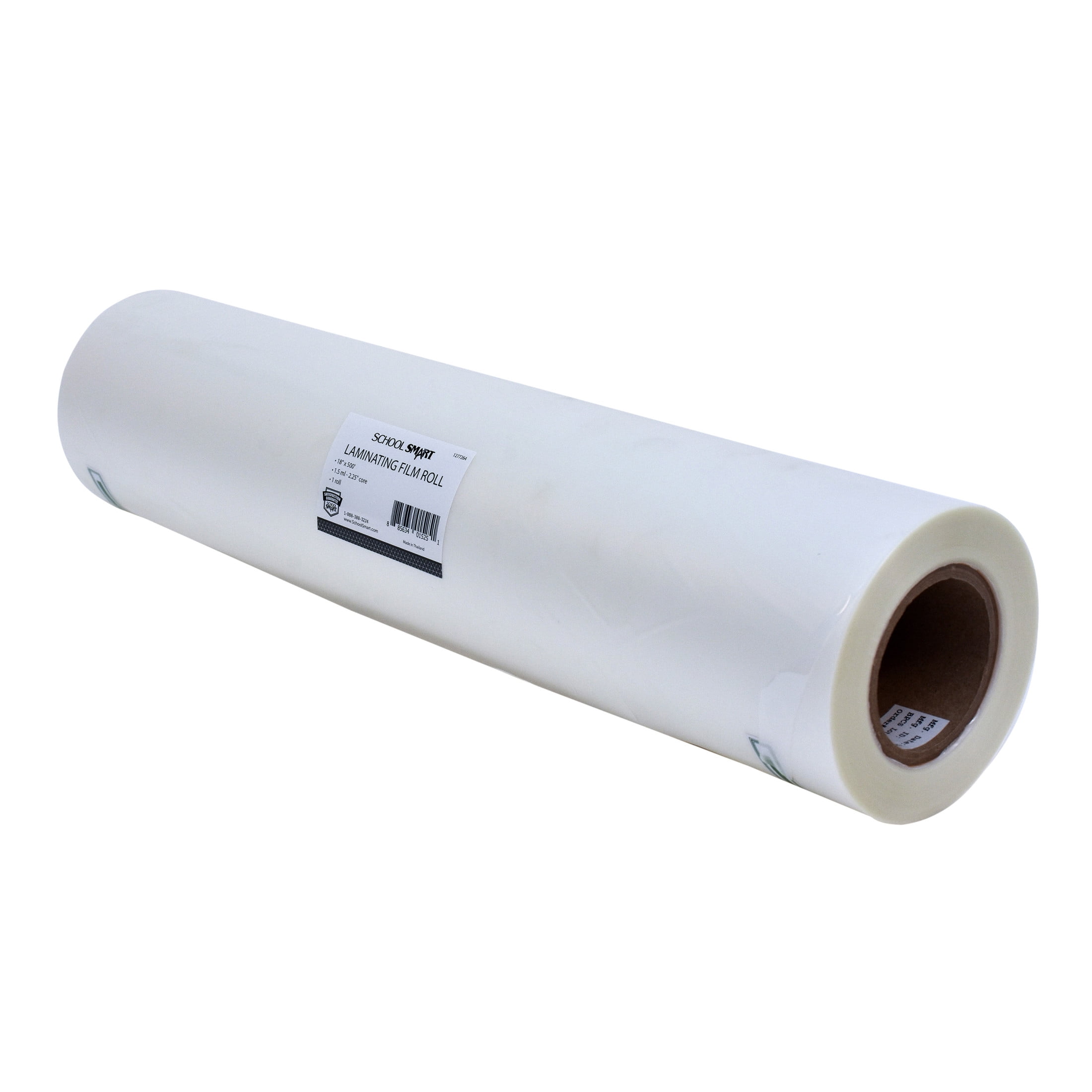 School Smart Laminating Film Roll, 18 Inches x 500 Feet, 1.5 mil Thickness
