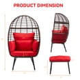 thumbnail image 5 of MeetLeisure Outdoor / Indoor Egg Chair with Ottoman & Cushions,Red, 5 of 8