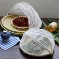 thumbnail image 2 of Hadanceo Bamboo Dustpan with Retractable Mesh Cover Hand-Woven Food Serving Tent Basket Bread Fruit Basket, 2 of 11