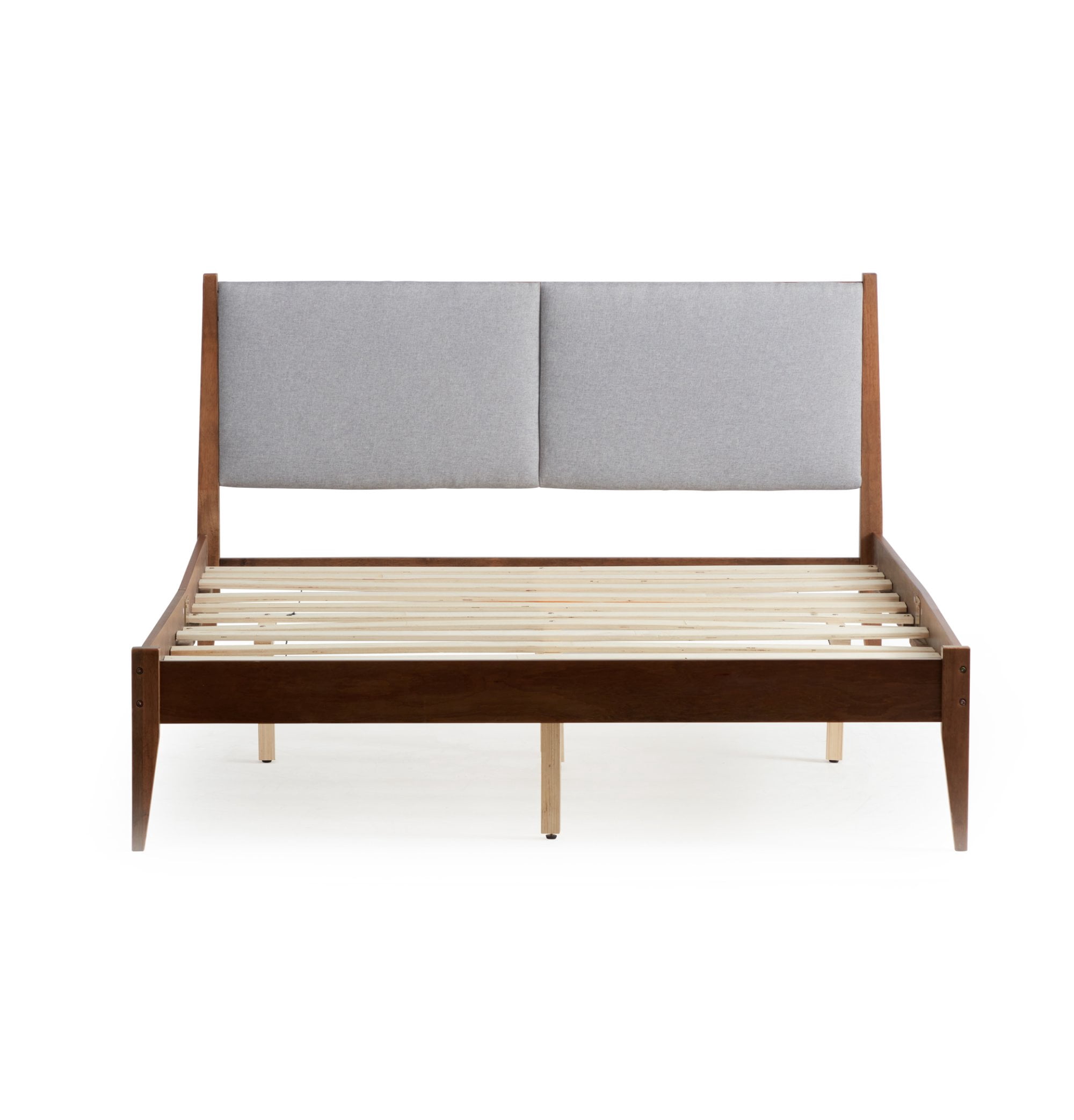 Rest Haven Upholstered Wood Platform Bed, King, Gray