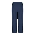 thumbnail image 3 of Awdenio Linen Pants Men Wide Leg Long Palazzo Pants High Waist Loose Fit Casual Flowy Pants Trousers with Pockets, 3 of 4