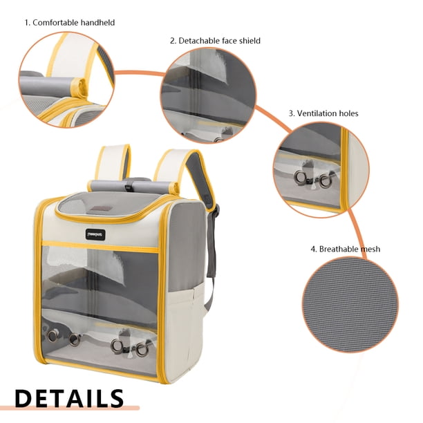 Carrier Pet Mochila Plegable Pet Dog Outing Bag Pet Carrier Supplies (Amarillo) Ndcxsfigh Libre de BPA