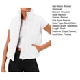 thumbnail image 6 of Lohuatrd Women Autumn Winter Solid Color Waistcoat Stand Collar Sleeveless Pockets Vest Jacket Zipper Placket Short Cotton Padded Puffer Vest, 6 of 7