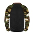 thumbnail image 3 of guisaled Mens Camo Sweatshirt Crewneck Half Zip Up Long Sleeve Pullover Tops Fall Winter Outdoor Camouflage Camping Hunting Shirts, 3 of 5