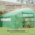 thumbnail image 4 of Outsunny 13' x 10' x 6.5' Hoop House Greenhouse with Large Windows, Large Walk-In Tunnel Green House with Upgraded Galvanized Steel Frame, Green, 4 of 9